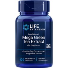 Life Extension Mega Green Tea Extract (Decaffeinated), 100 vegetarian capsules  (Expiry Sept 2023)